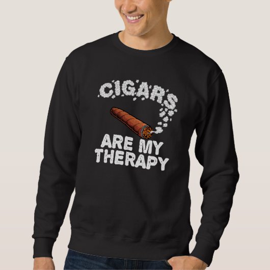 Cool Cigar voor mannen Roker Cigarillo Roken Trui (Voorkant)