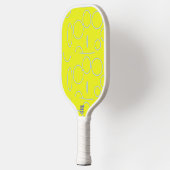 Cool Circles Geel Geometrisch Modern Slank Pickleball Paddle (Links)