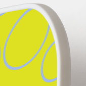 Cool Circles Geel Geometrisch Modern Slank Pickleball Paddle (Links Detail)