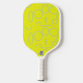 Cool Circles Geel Geometrisch Modern Slank Pickleball Paddle (Achterkant)