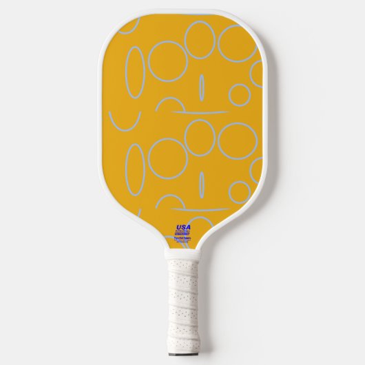 Cool Circles Oranje geometrische moderne slanke Pickleball Paddle (Voorkant)