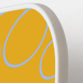 Cool Circles Oranje geometrische moderne slanke Pickleball Paddle (Links Detail)