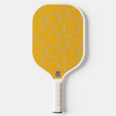 Cool Circles Oranje geometrische moderne slanke Pickleball Paddle (Achterkant)