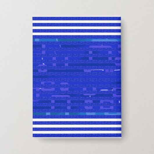 Cool Circuit Blauwe Geometrische Strepen Button (Voorkant)
