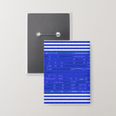 Cool Circuit Blauwe Geometrische Strepen Button (Voorkant / Achterkant)