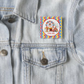 Cool Circus Themapark Festival Tekst toevoegen Vierkante Button 5,1 Cm (In situ)