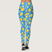 Cool Citrus Fresh Lemons Waterverf Pattern Leggings (Achterkant)