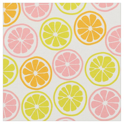 Cool Citrus Pattern Stof (Close Up)