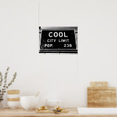 Cool City Limit - Road Sign - Poster (Keuken)
