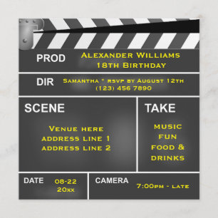Cool Clapper Board 18e verjaardag Kaart