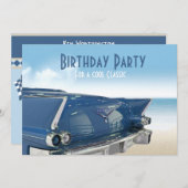 Cool Classic Car 60e verjaardag Uitnodiging (Voorkant / Achterkant)