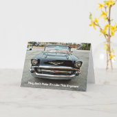 Cool Classic Car Great Pap Vaderdag Kaart (Gele Bloem)