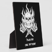 Cool Classic Elegant Black White Skull tattoo Fotoplaat (Zijkant)