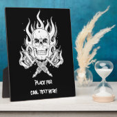 Cool Classic Elegant Black White Skull tattoo Fotoplaat (Zijkant)