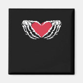Cool Classic Grappig Skelet Handen Hart - Valentin Magneet (Voorkant)