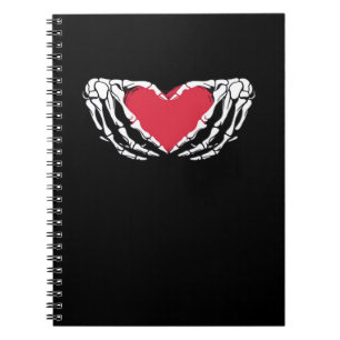 Cool Classic Grappig Skelet Handen Hart - Valentin Notitieboek
