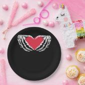 Cool Classic Grappig Skelet Handen Hart - Valentin Papieren Bordje (Feest)