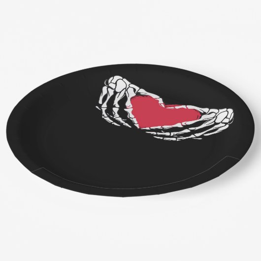 Cool Classic Grappig Skelet Handen Hart - Valentin Papieren Bordje (Gekanteld)