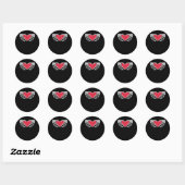Cool Classic Grappig Skelet Handen Hart - Valentin Ronde Sticker (Vel)
