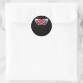 Cool Classic Grappig Skelet Handen Hart - Valentin Ronde Sticker (Tas)