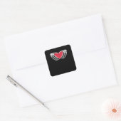 Cool Classic Grappig Skelet Handen Hart - Valentin Vierkante Sticker (Envelop)