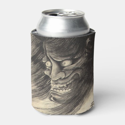 Cool classic japans demon inkt tattoo oni blikjeskoeler (Blikje Voorkant)