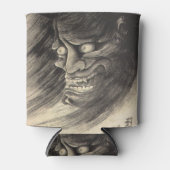 Cool classic japans demon inkt tattoo oni blikjeskoeler (Voorkant)