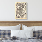 Cool classic japans demon samurai gevecht canvas afdruk (Insitu (Slaapkamer))