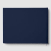 Cool Classic Navy Blue en Gold Wedding Gastenboek (Achterkant)