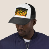 Cool Classic Racing Flames Trucker Pet (In situ)