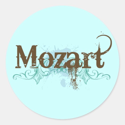 Cool Classical Mozart Sticker (Voorkant)