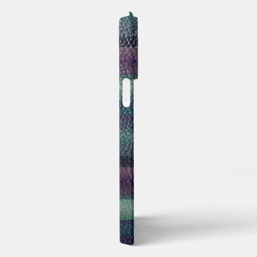 Cool Classy Artistic Leather Look Stripe Pattern iPhone Hoesje (Rechterkant)