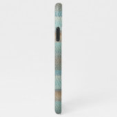 Cool Classy Artistic Leather Look Stripe Pattern iPhone Hoesje (Rechterkant)