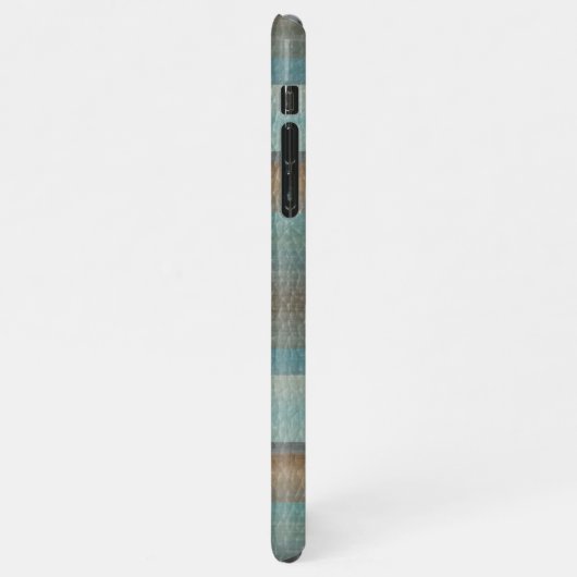 Cool Classy Artistic Leather Look Stripe Pattern iPhone Hoesje (Linkerkant)