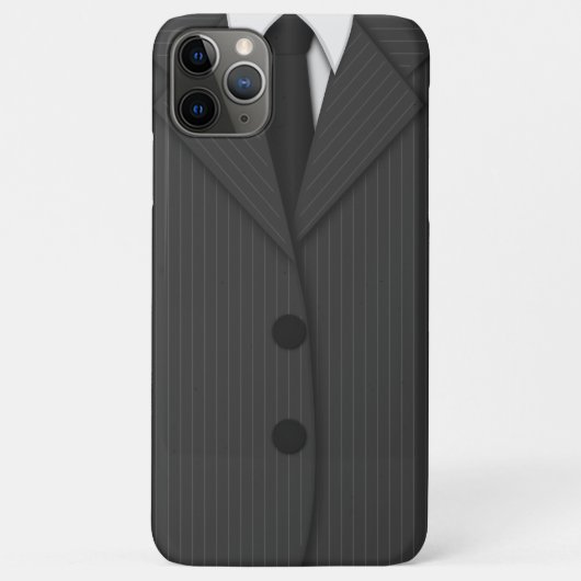 Cool Classy Dark Grey Pinstripe Suit en Stropdas Case-Mate iPhone Case (Achterkant)