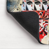 Cool classy  street art Dame met krant Muismat (Hoek)