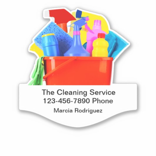 Cool Cleaning Service Business Sticker Labels (Voorkant)