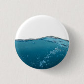 Cool Clear Blue Wave Ronde Button 3,2 Cm (Voorkant)