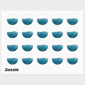 Cool Clear Blue Wave Ronde Sticker (Vel)