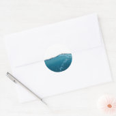 Cool Clear Blue Wave Ronde Sticker (Envelop)