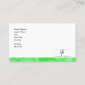 Cool Clover Patch Logo Std. Gepersonaliseerd Visitekaartje (Achterkant)