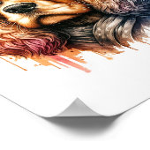 Cool Cocker Spaniel in Shades Waterverf Wall Art Poster (Hoek)