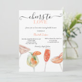 Cool Cocktails Dotted Vrijgezellenfeest Kaart (Staand voorkant)