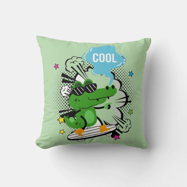 Cool Cocodrile Quote Kussen (Voorkant)