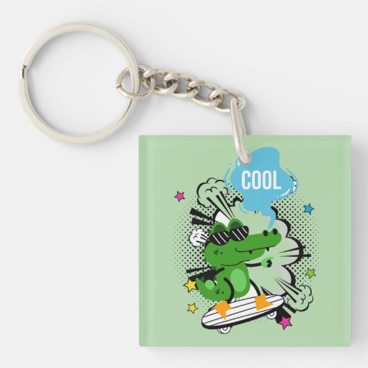 Cool Cocodrile Quote Sleutelhanger (voorkant)