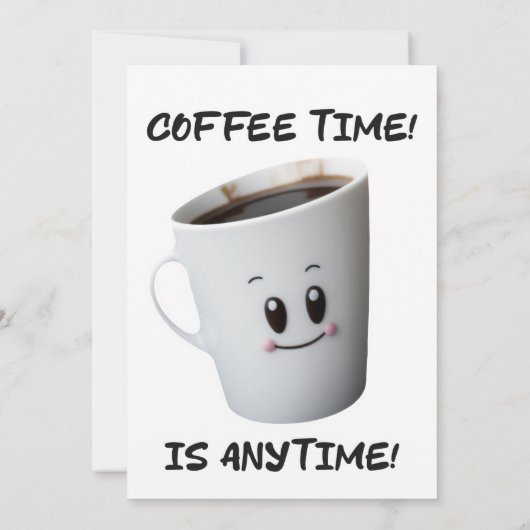 Cool Coffee Cup ontwerp van hoge kwaliteit Kaart (Achterkant)