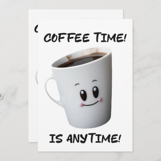 Cool Coffee Cup ontwerp van hoge kwaliteit Kaart (Voorkant / Achterkant)