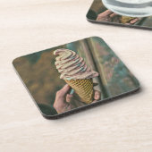 Cool cold freezing ice cream bier onderzetter (Linkerzijde)