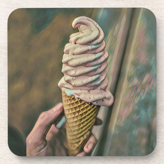 Cool cold freezing ice cream bier onderzetter (Voorkant)
