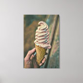 Cool cold freezing ice cream canvas afdruk (Voorkant)